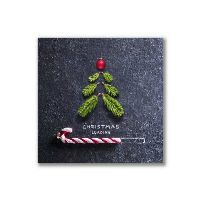 Quadro de parede em tela Árvore de Natal abstrata Inverno sagrado