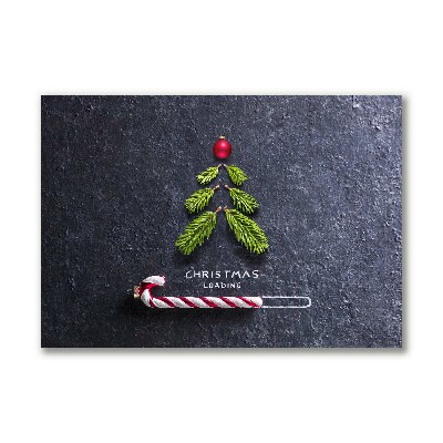 Quadro de parede em tela Árvore de Natal abstrata Inverno sagrado