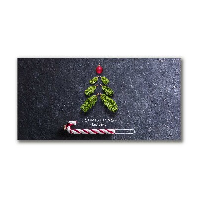 Quadro de parede em tela Árvore de Natal abstrata Inverno sagrado