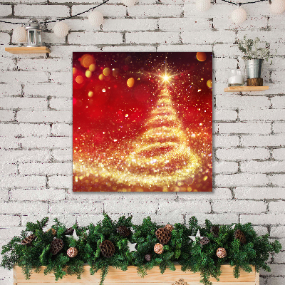 Quadro em tela Árvore de Natal abstrata Inverno sagrado