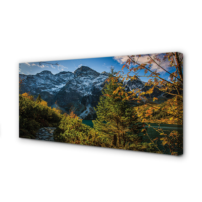 Pintura em tela Lago de montanha