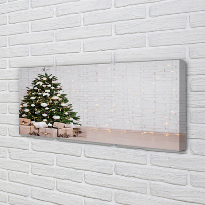 Quadro em tela Árvores de Natal, presentes, decorações