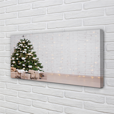 Quadro em tela Árvores de Natal, presentes, decorações