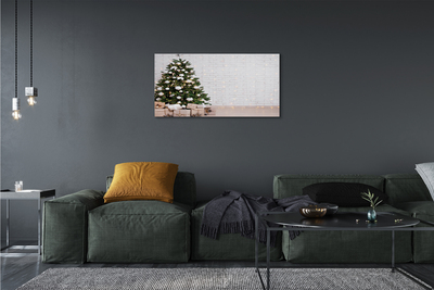 Quadro em tela Árvores de Natal, presentes, decorações