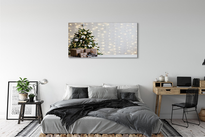 Pintura em tela Árvores de Natal, presentes, decorações