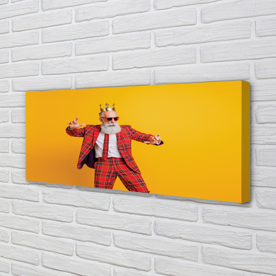 Quadro em tela Terno xadrez masculino