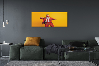 Quadro em tela Terno xadrez masculino