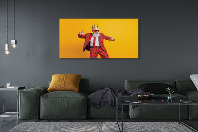 Quadro em tela Terno xadrez masculino