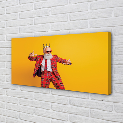 Quadro em tela Terno xadrez masculino