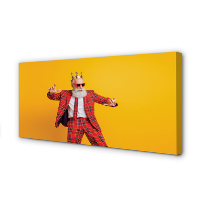 Quadro em tela Terno xadrez masculino