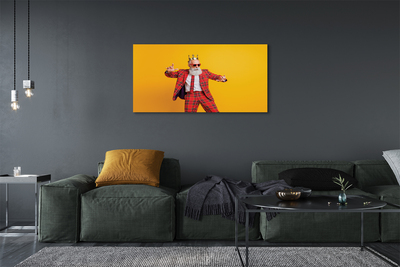 Quadro em tela Terno xadrez masculino