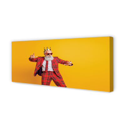 Quadro em tela Terno xadrez masculino