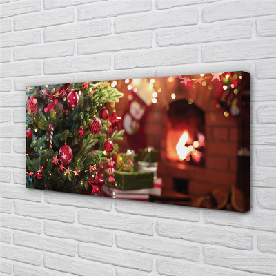 Pintura em tela Presentes de enfeites de árvore de Natal