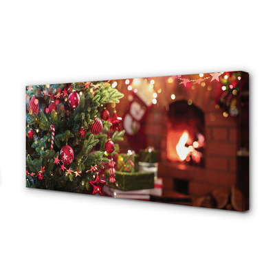 Pintura em tela Presentes de enfeites de árvore de Natal