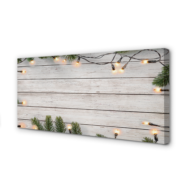 Quadro em tela Galhos de lâmpada de madeira