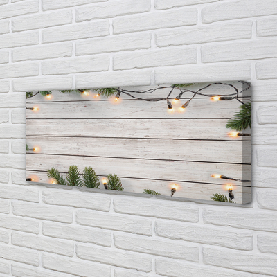 Quadro em tela Galhos de lâmpada de madeira