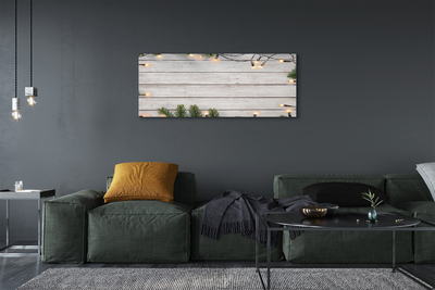 Quadro em tela Galhos de lâmpada de madeira