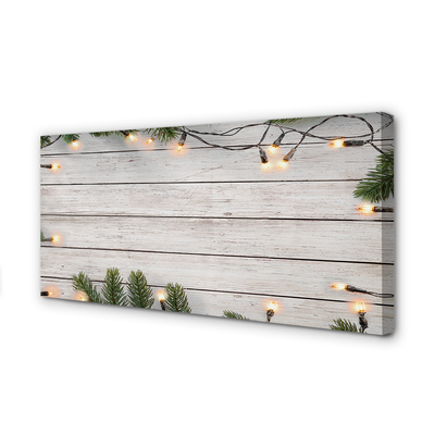 Quadro em tela Galhos de lâmpada de madeira