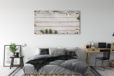 Quadro em tela Galhos de lâmpada de madeira