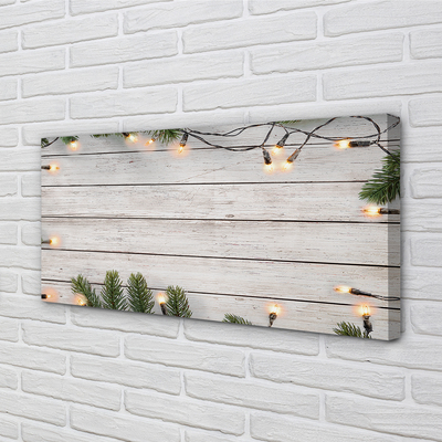 Quadro em tela Galhos de lâmpada de madeira