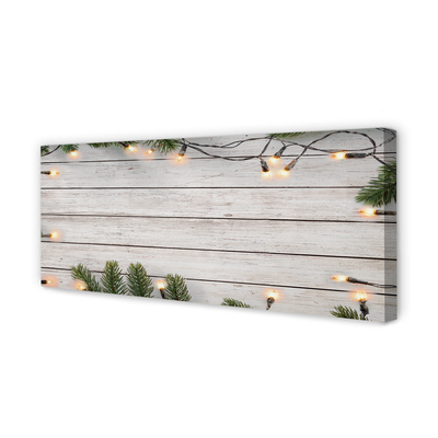 Quadro em tela Galhos de lâmpada de madeira