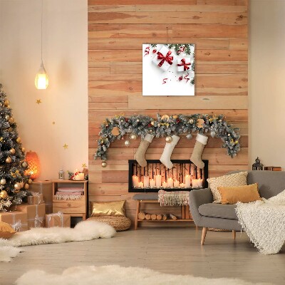 Quadro em tela Presentes de Natal Decorações Galhos