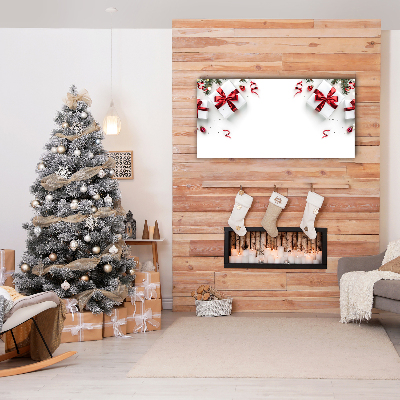 Quadro em tela Presentes de Natal Decorações Galhos