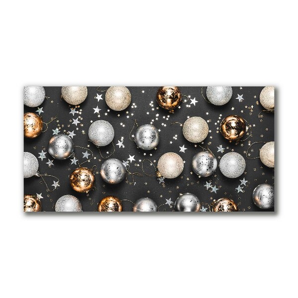 Quadro de parede em tela Decorações de bolas de Natal