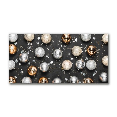 Quadro de parede em tela Decorações de bolas de Natal