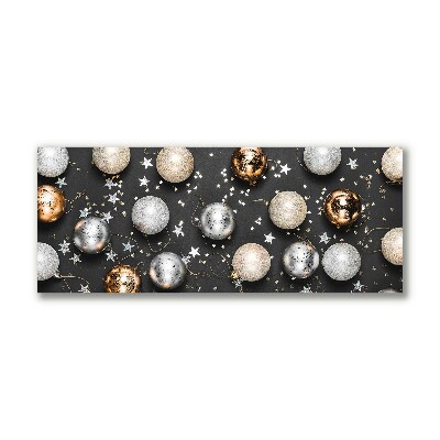 Quadro de parede em tela Decorações de bolas de Natal