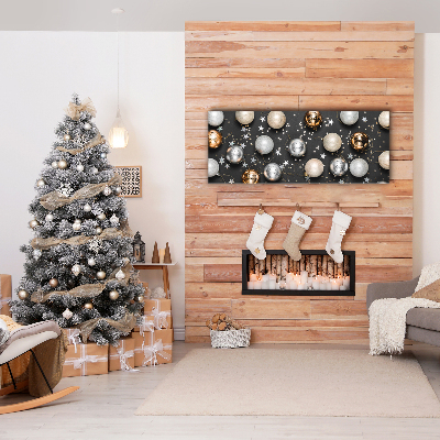 Quadro de parede em tela Decorações de bolas de Natal