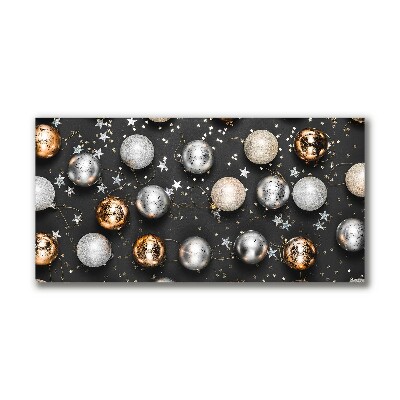 Quadro de parede em tela Decorações de bolas de Natal