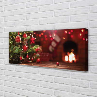 Quadro em tela Presentes de enfeites de árvore de Natal