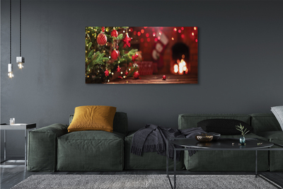 Quadro em tela Presentes de enfeites de árvore de Natal