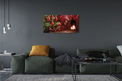 Quadro em tela Presentes de enfeites de árvore de Natal