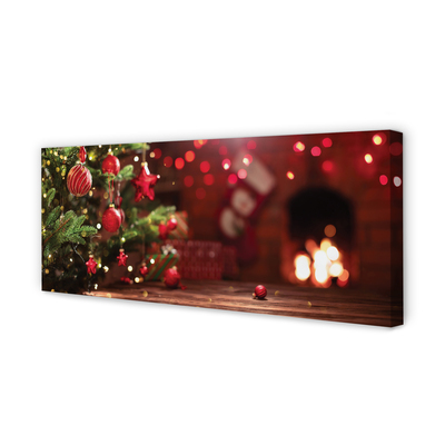 Quadro em tela Presentes de enfeites de árvore de Natal