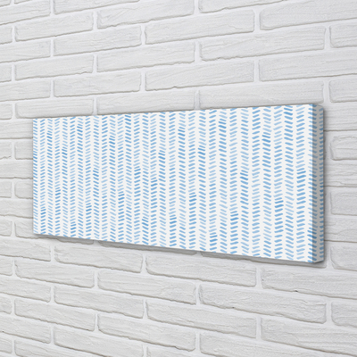 Pintura em tela Listras azuis em espinha de peixe