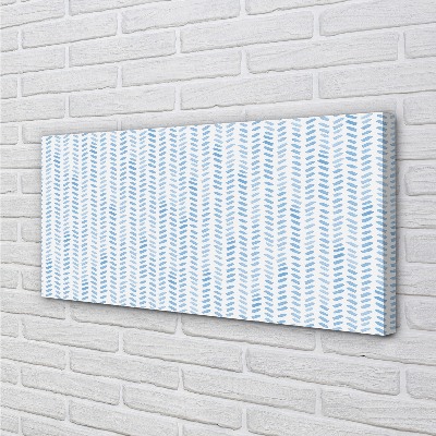 Pintura em tela Listras azuis em espinha de peixe