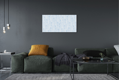 Pintura em tela Listras azuis em espinha de peixe