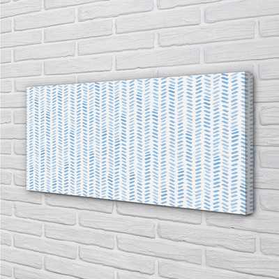 Pintura em tela Listras azuis em espinha de peixe