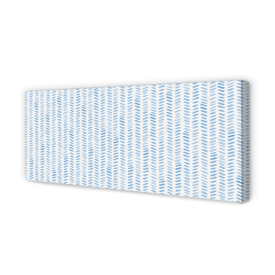 Pintura em tela Listras azuis em espinha de peixe