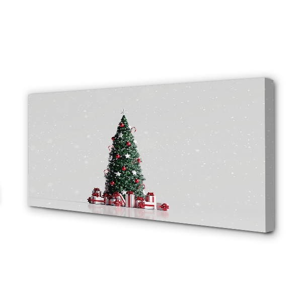 Quadro em tela Árvores de Natal, presentes, decorações