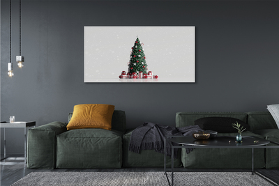 Quadro em tela Árvores de Natal, presentes, decorações