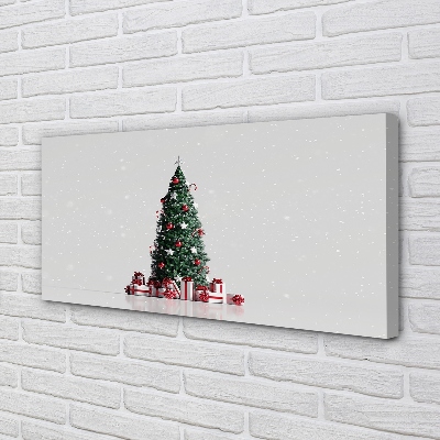 Quadro em tela Árvores de Natal, presentes, decorações