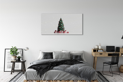 Quadro em tela Árvores de Natal, presentes, decorações