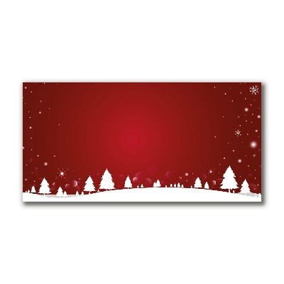 Quadro de parede em tela Árvores de Natal Feriados Flocos de Neve