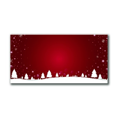 Quadro de parede em tela Árvores de Natal Feriados Flocos de Neve