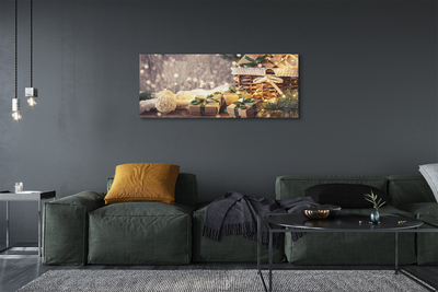 Quadro em tela Presentes galhos enfeites