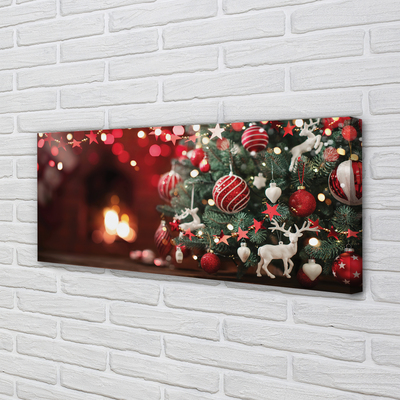 Quadro em tela enfeites de árvore de natal