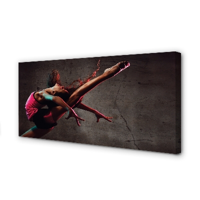 Pintura em tela Mulher fazendo espacate